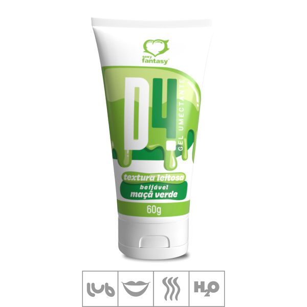 Lubrificante Beijável D4 Textura Leitosa 60g (ST883) - Maçã Verde