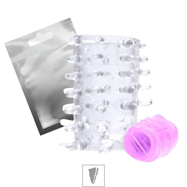 *Meia Capa Peniana Com Vibro 5,5cm SI (1021) - Translúcido