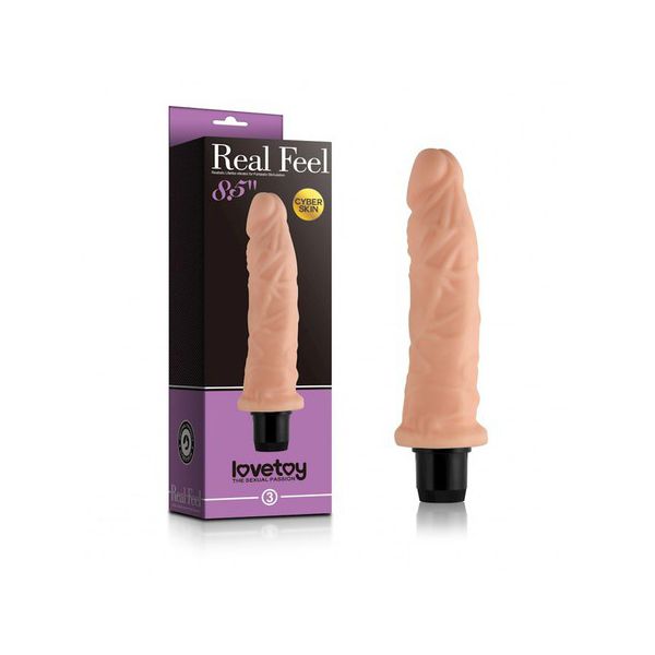 *Prótese 16X13cm Com Vibro Real Feel VP (PE025-17189) - Bege