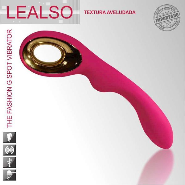 *Vibrador Lealso Recarregável VP (LY007-5298-ST235) - Rosa