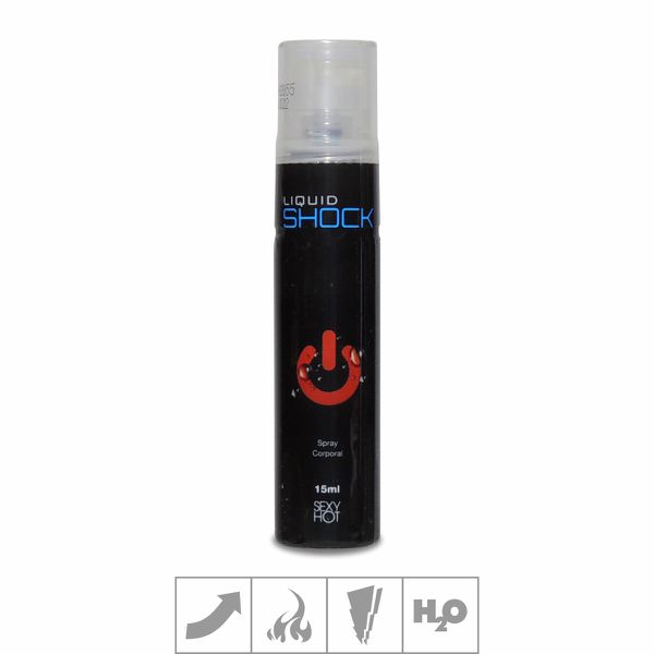 *PROMO - Excitante Unissex Liquid Shock Spray 15ml Validade 05/23 (CO228-13405) - Padrão