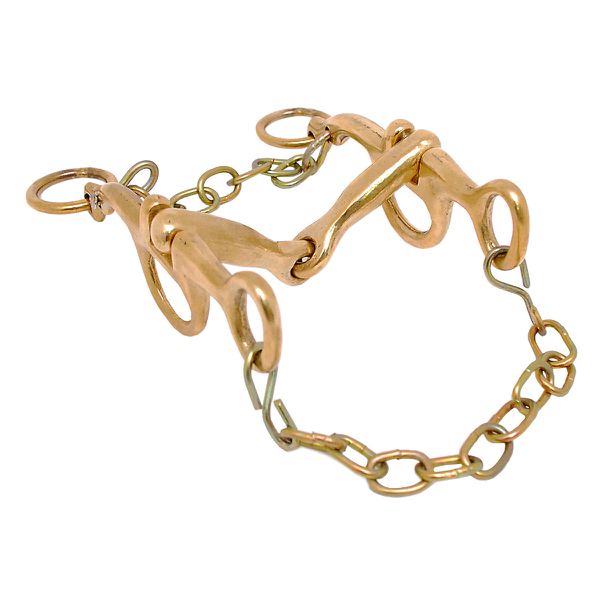 Bridão 4 Rédeas Metal Amarelo para Equinos