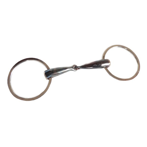 Bridão Argolão Inox com Bocal de Ferro para Equinos