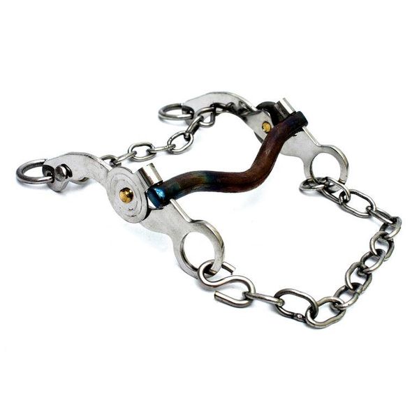 Freio Machadinho Inox com Bocal de Ferro para Equinos