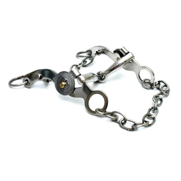 Freio Machadinho Inox com Bocal Partido para Equinos