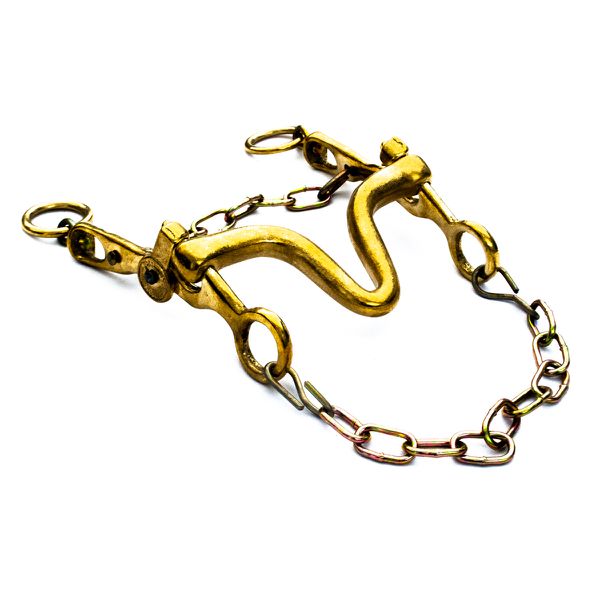 Freio Tostão Metal Amarelo para Equinos