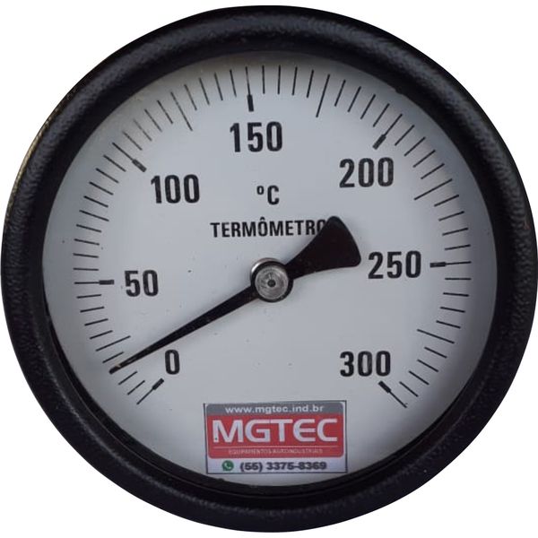 Termômetro para Secador 100mm - 0 a 300ºC - 50cm