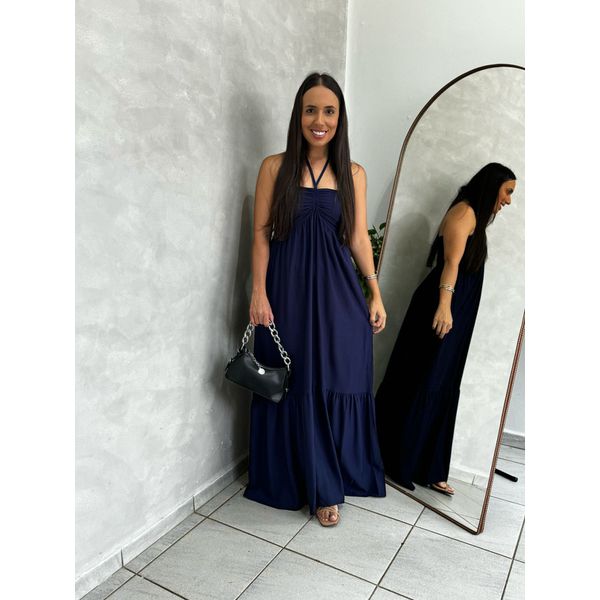 Vestido Eleonora Azul Escuro