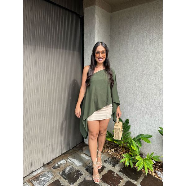 Blusa Capa Luana Verde Oliva