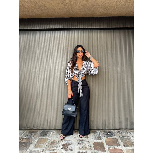 Blusa Camile Preta e Off