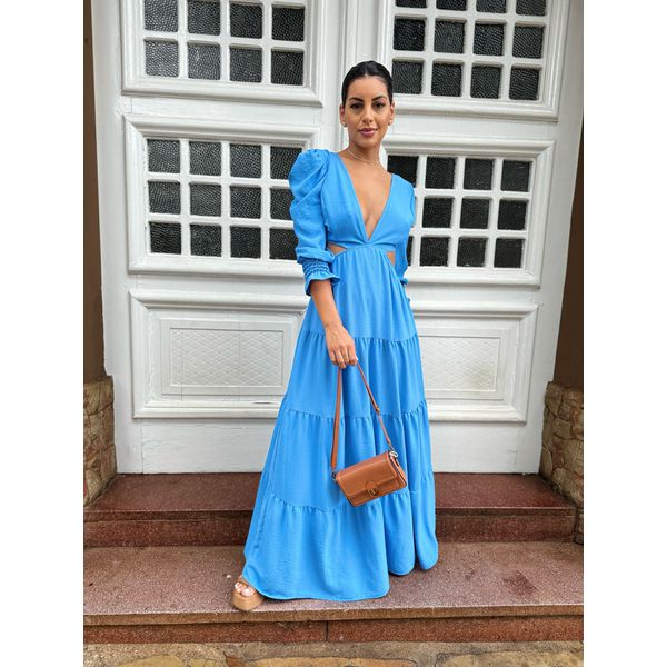 Vestido Aberto Zafira azul