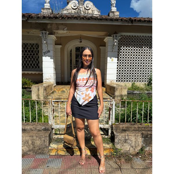 Blusa Ariela Bege Floral