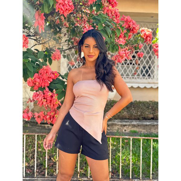 Blusa Assimétrica Nude