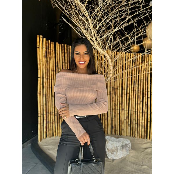 Blusa Tricot Modal Creme