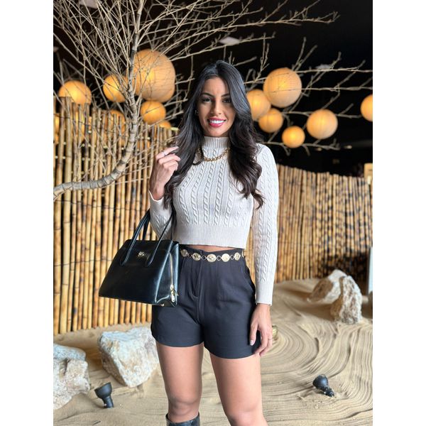 Blusa Tricot Modal Trança