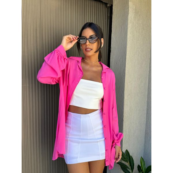 Camisa Letras Rosa