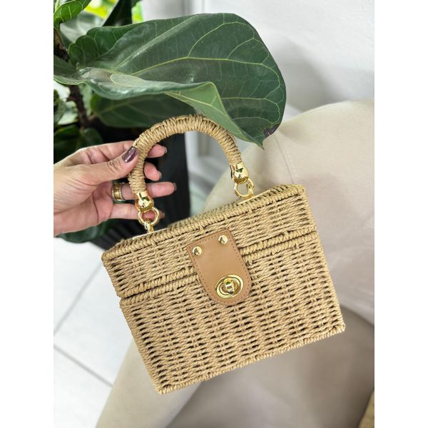 Bolsa Palha Bege