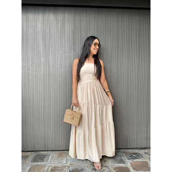 Vestido Luiza Bege 