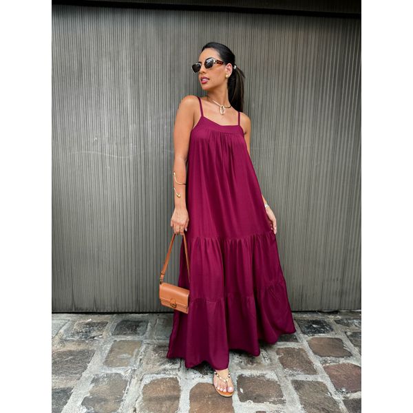 Vestido Longo Sasha Bordô