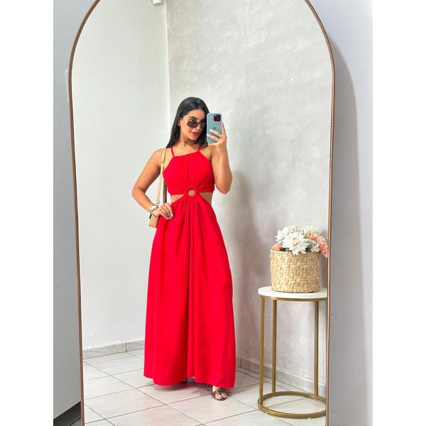 Vestido Longo Vermelho Bruna