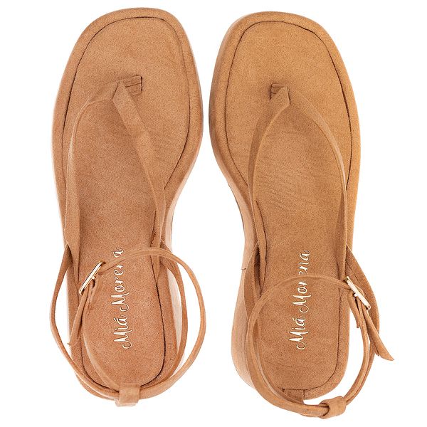 Sandália flatform palha discount