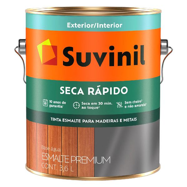 ESMALTE SUVINIL SECA RAPIDO ACETINADO BRANCO 3,6L