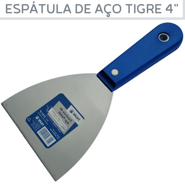 ESPÁTULA TIGRE 2151 4" AÇO POLIDO