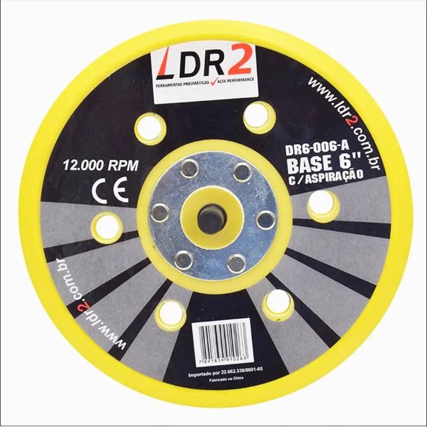 BASE PARA LIXADEIRA ROTO ORBITAL 6" COM ASPIRAÇÃO PDR 