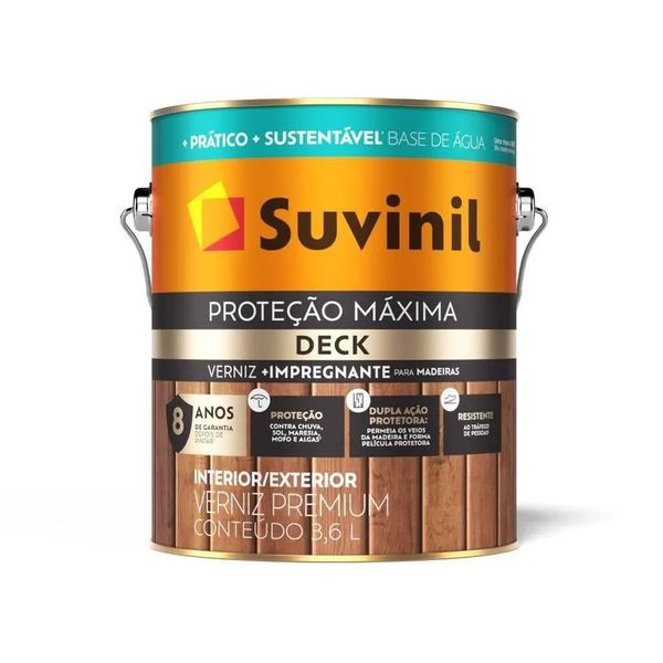 VERNIZ SUVINIL PROTEÇÃO MÁXIMA DECK ACETINADO NATURAL 3,6L 