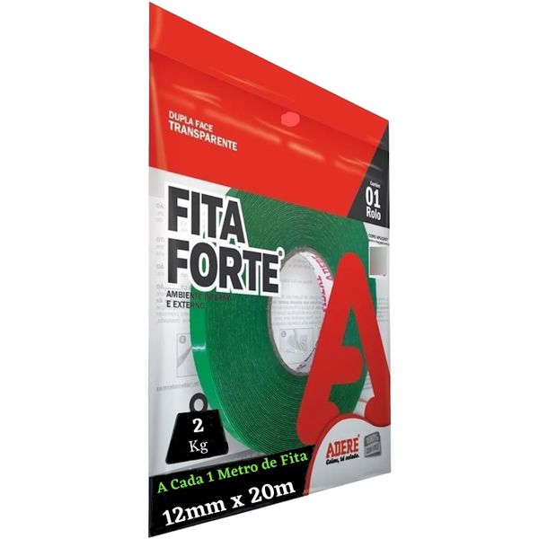 FITA DUPLA FACE ADERE 12MM X 20M