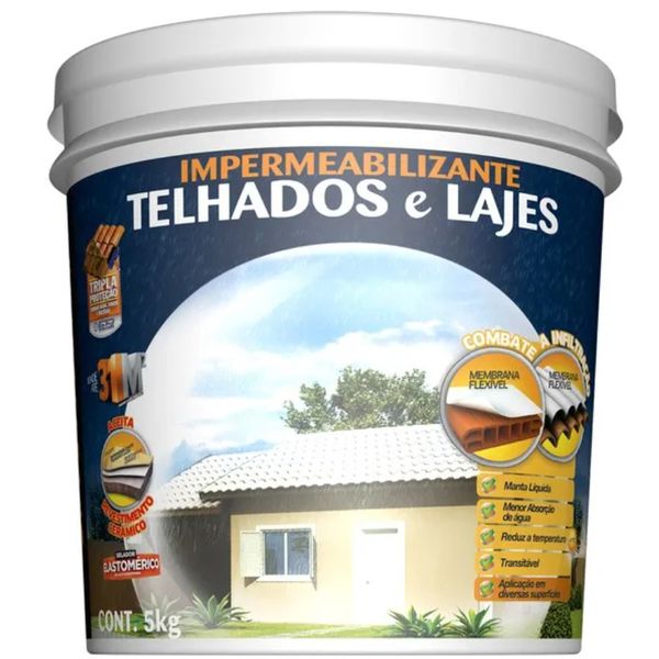 IMPERMEABILIZANTE HYDRONORTH TELHADOS E LAJES BRANCO 5KG