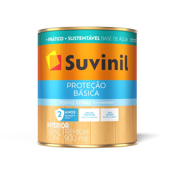 VERNIZ SUVINIL PROTEÇÃO BÁSICA BRILHANTE TRANSPARENTE 900ML 