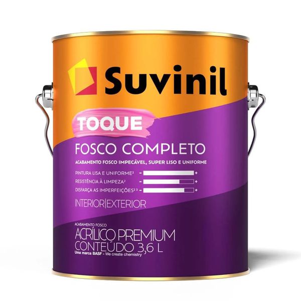 ACRÍLICO SUVINIL PREMIUM TOQUE FOSCO COMPLETO 3,6L