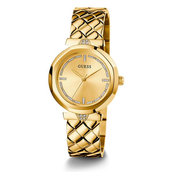 Relógio Guess Feminino Dourado com Pulseira Trabalhada