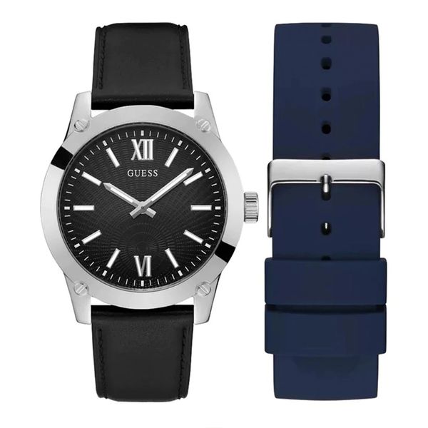 Relógio Guess Prata com Pulseira de Couro - GW0630G1 - MICHELETTI JOIAS