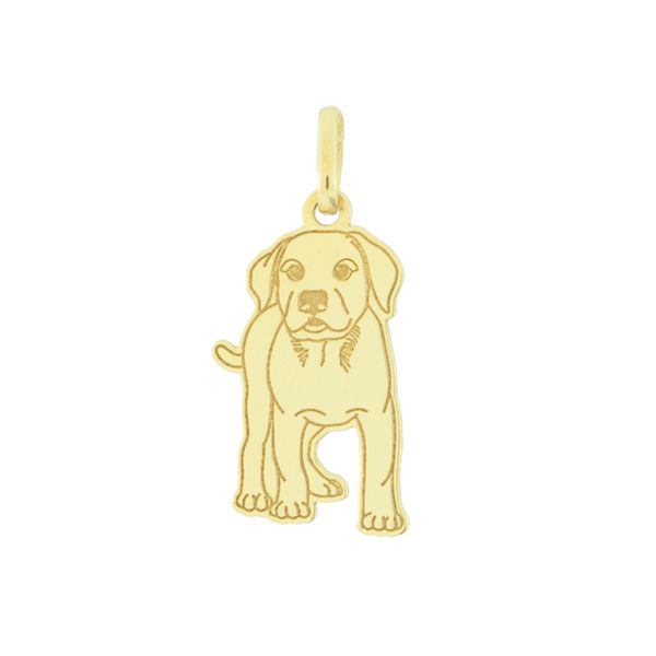 Pingente Cachorro Labrador em Ouro 18k