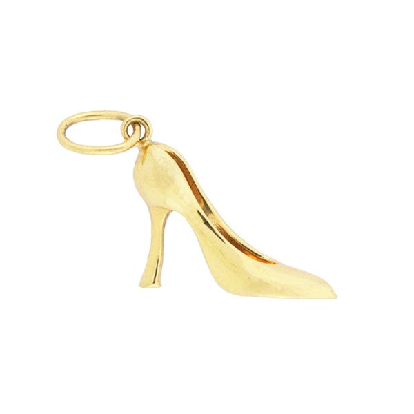 Pingente Sapato Scarpin em Ouro Amarelo 18K