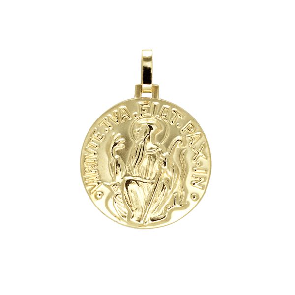 Medalha de São Bento de Ouro 18K Oco Tamanho Grande