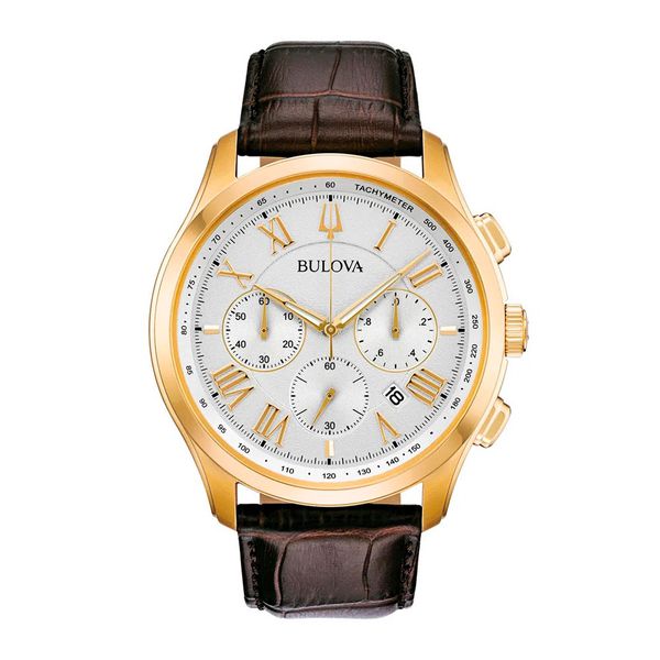 Relógio Bulova Aço Cronógrafo Dourado 97B169