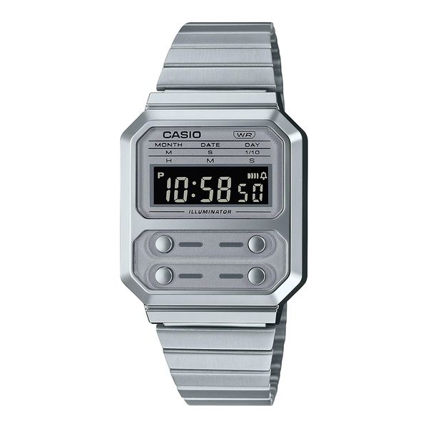 Relógio Casio Vintage Mostrador Digital A100WE-7BDF