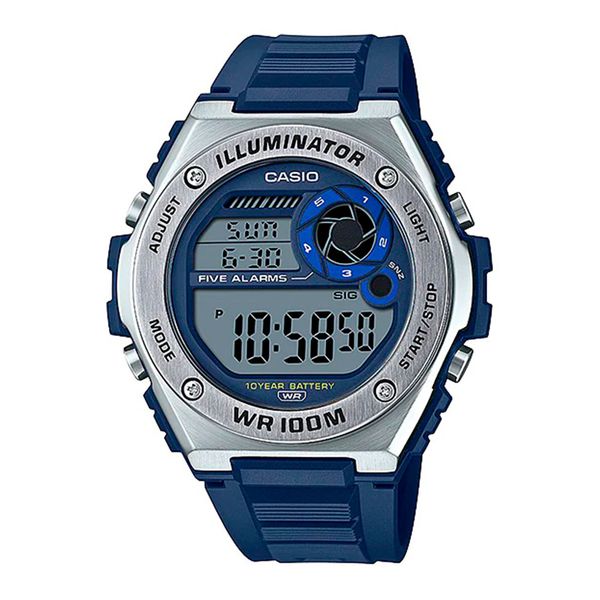 Relógio Casio Digital Pulseira Borracha Azul MWD-100H-2AVDF