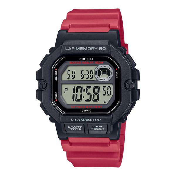 Relógio Casio Digital Pulseira Vermelha WS-1400H-4AVDF