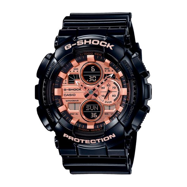 Relogio G-Shock AnaDigi Masculino Detalhe Rosé GA-140GB