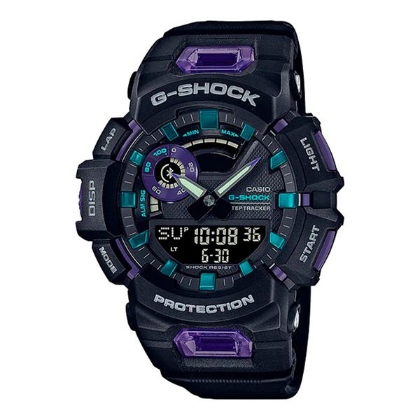 Relógio G-Shock Ana-Digi Preto Com Roxo e Azul GBA-900-1A6DR