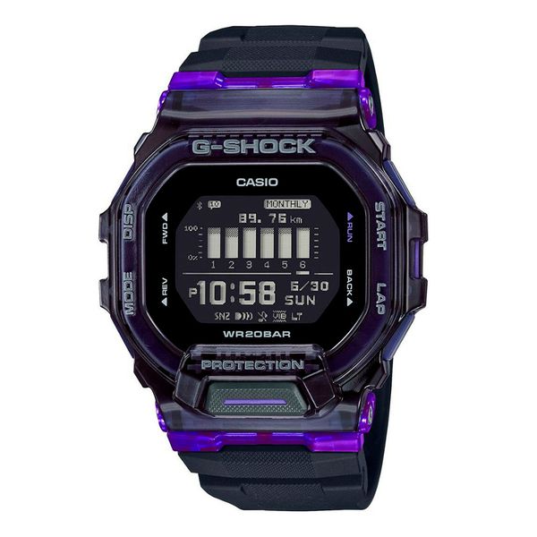 Relógio G-Shock Digital Preto e Roxo GBD-200SM-1A6DR