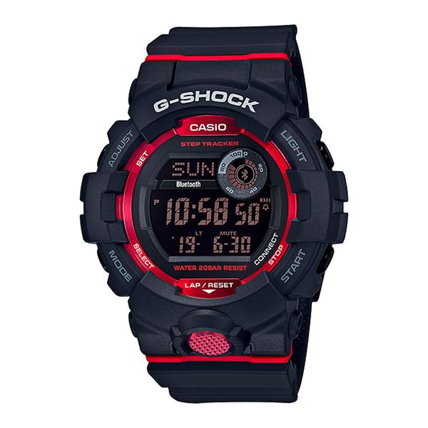 Relógio G-Shock Digital Preto Detalhes Vermelhos GBD-800-1DR