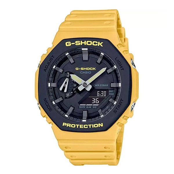 Relogio G-Shock AnaDigi Masculino Carbon Core Guard Amarelo