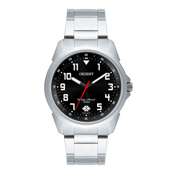 Relógio Orient Quartz Aço Mostrador Preto MBSS1154A - MBSS11... - MICHELETTI JOIAS