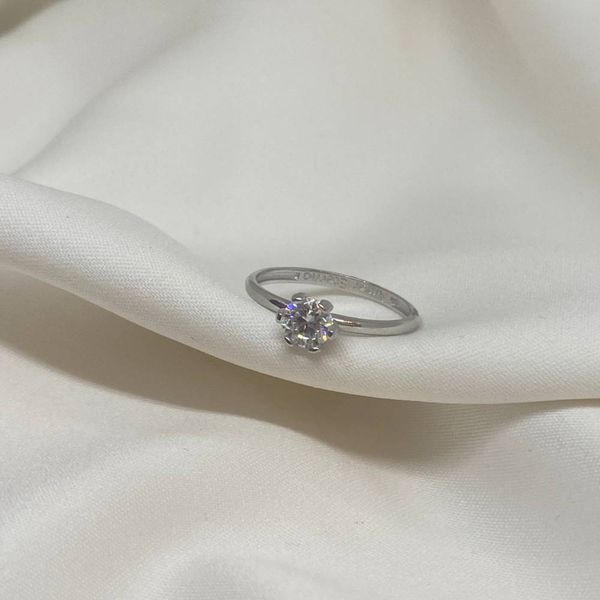 Anel em Prata 925 Solitário Moissanite 0,50ct Amor Eterno - ... - MICHELETTI JOIAS