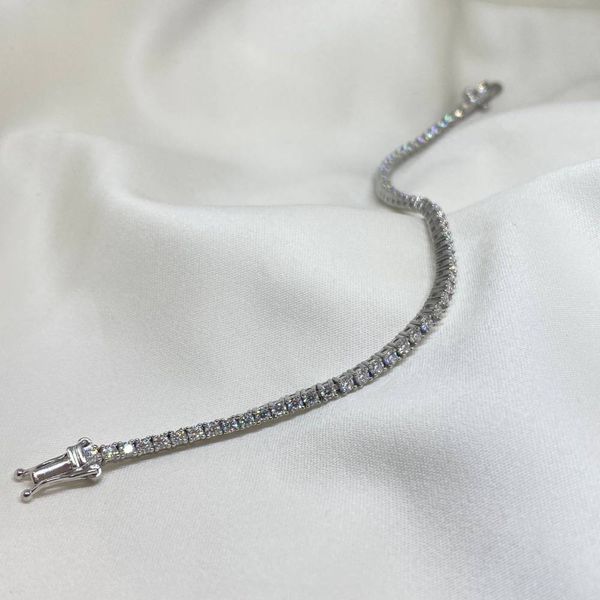 Pulseira de Prata 925 Riviera com pedras Moissanite 1,92ct -... - MICHELETTI JOIAS